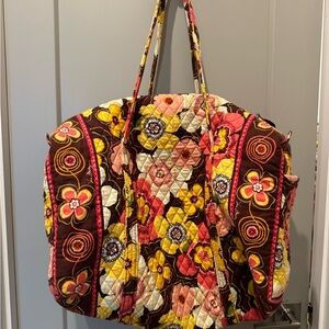 Large Vera Bradley Multicolor Floral Travel Bag